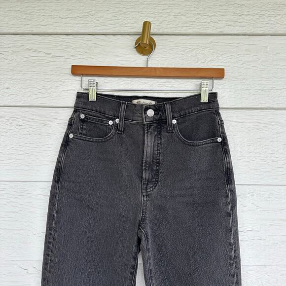 Madewell The Perfect Vintage Denim High Rise Tapered Leg Jeans Black 24 NWT - Picture 5 of 13